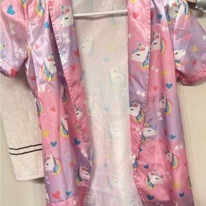 Pink Unicorn Kimono Robe